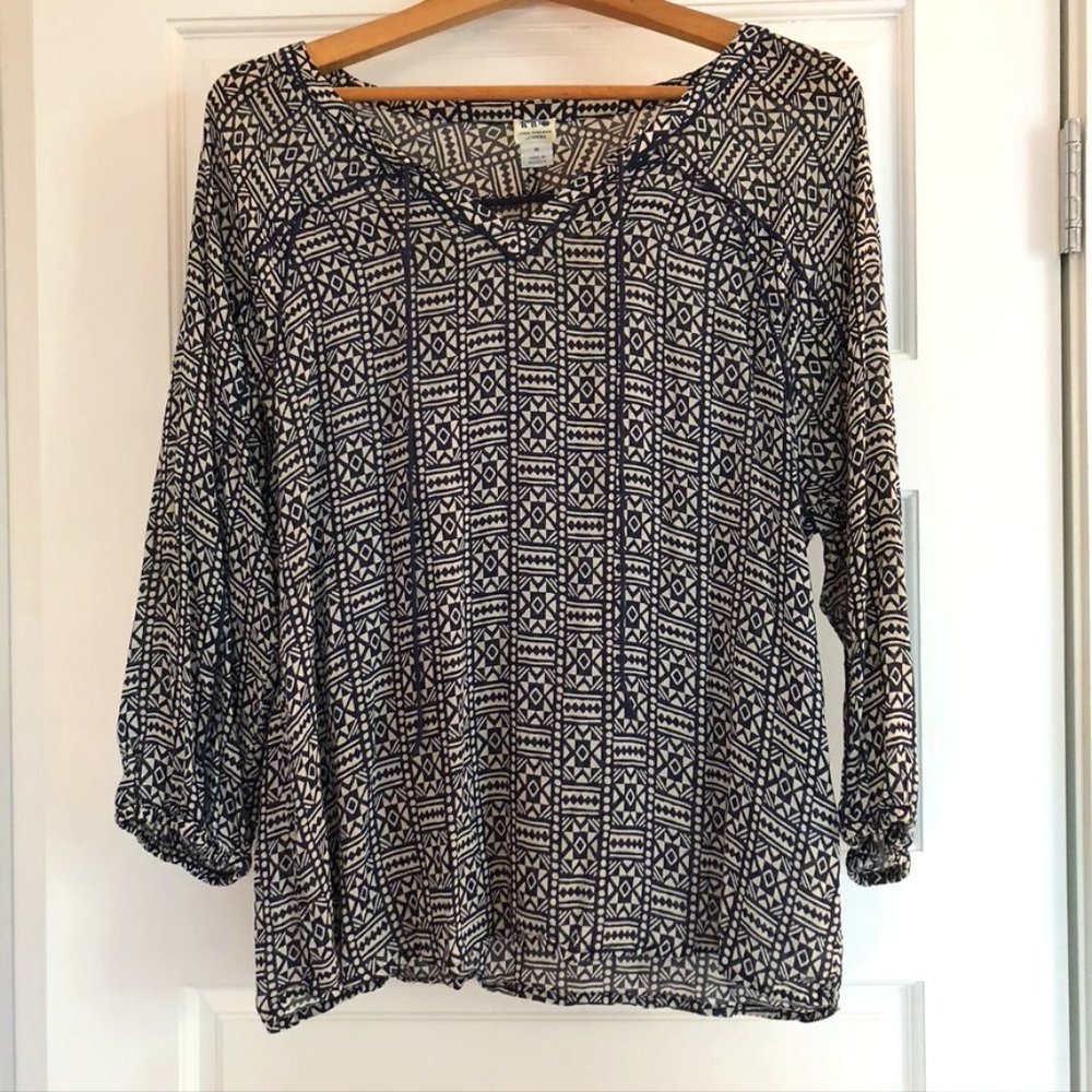Lucky Brand Women's John Robshaw Joplin Block Top